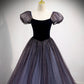 Black and purple tulle long prom dress evening dress  8879