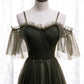 Simple tulle long A line prom dress evening dress  8930