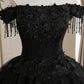Black tulle lace long ball gown dress formal dress  8931