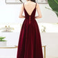 Burgundy velvet short prom dress homecoming dress  8654