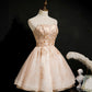 Cute tulle sequins short prom dress homecoming dress  8893