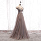 Elegant tulle lace long prom dress  8320