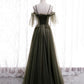 Simple tulle long A line prom dress evening dress  8930