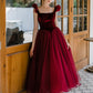 Pink/Red Cute A-line Long Prom Dress Evening Dress Graduation Party Dress 8646