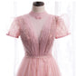 A line tulle sequins long prom dress evening dress  8439
