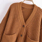 Vielseitige Pulloverjacke mit V-Ausschnitt und Taschen 7758