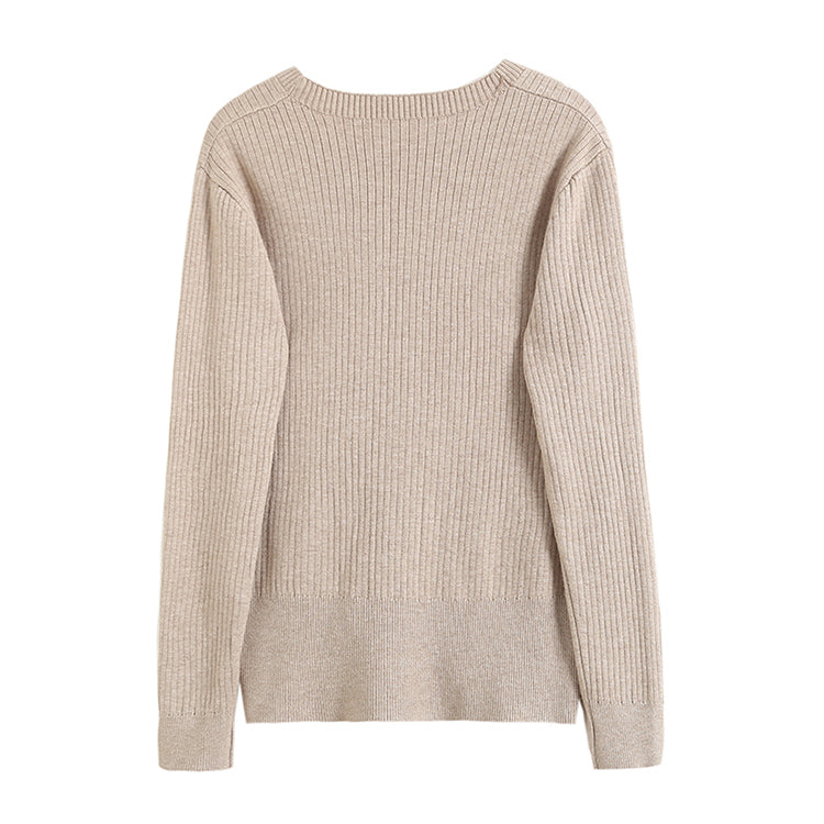 Plissierter Schnürpullover mit unregelmäßigem Nischendesign 7723