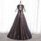 Elegant tulle sequins prom dress formal dress  8242