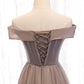 Elegant tulle lace long prom dress  8320