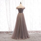 Elegant tulle lace long prom dress  8320