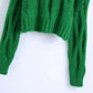 Lochverzierter Pullover mit Stehkragen 7714