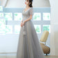 ray tulle beads long prom dress evening dress  8967