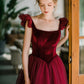 Pink/Red Cute A-line Long Prom Dress Evening Dress Graduation Party Dress 8646