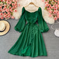 Cute long sleeve A line dress fashion dress  432