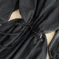 Black tulle long sleeve dress fashion dress  441