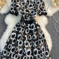 Cute lace short A line dress fashion dress  426