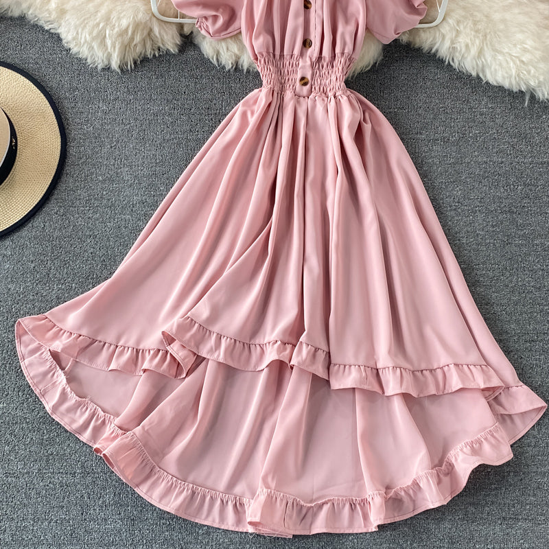 Cute A line high low dress fashion dress  622