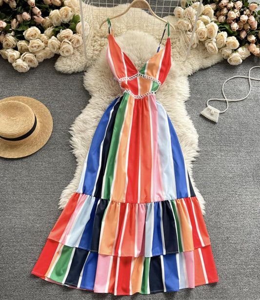 Cute A line v eck short dress fashion dress  692