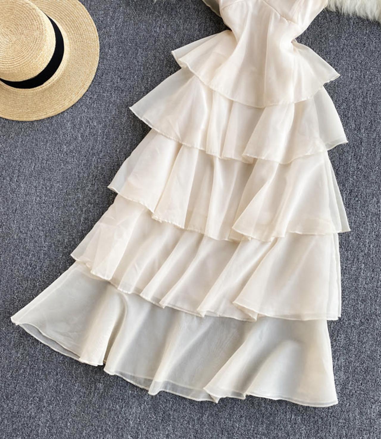 Cute A line dress fashion dress  667