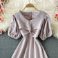 Cute round neck A line dress fashion dress  505