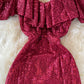 Cute sequins off shoulder dress fashion dress  469