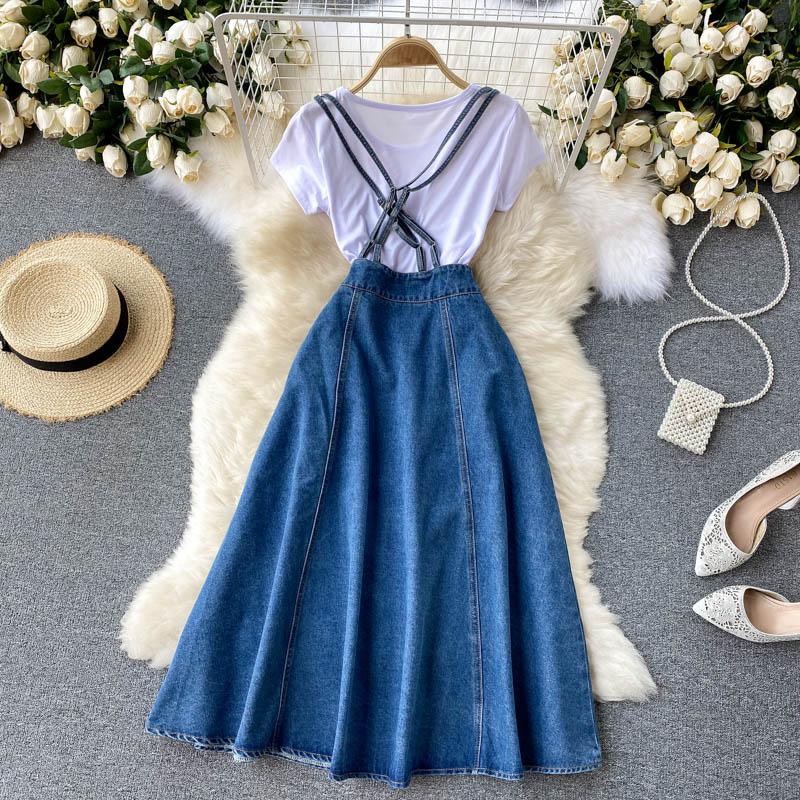 Cute A line two pieces dress  628