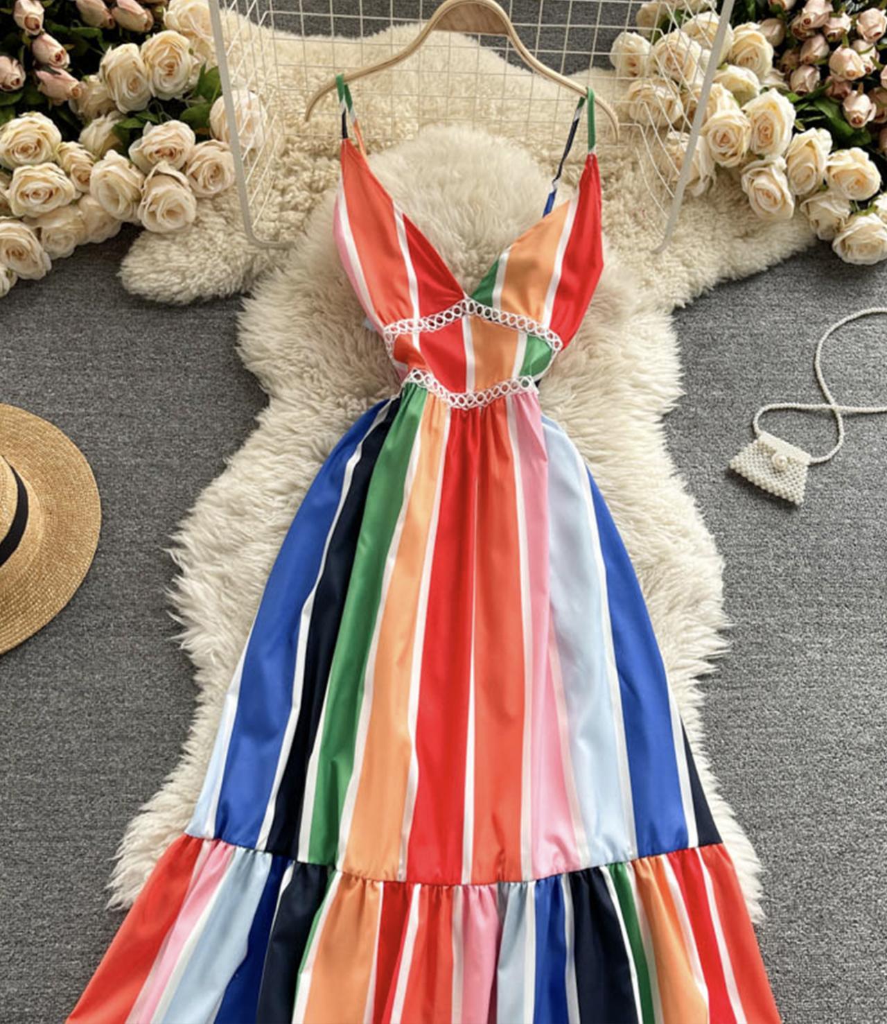 Cute A line v eck short dress fashion dress  692