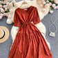 Cute V neck short dress fashion dress  616
