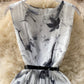 Cute ink print dress A line fashion dress  685