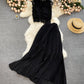 A-Linie Chiffon Langarmkleid Modekleid 643