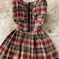 Cute plaid short A line dress  679