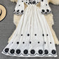 Cute A line embroidered dress  639