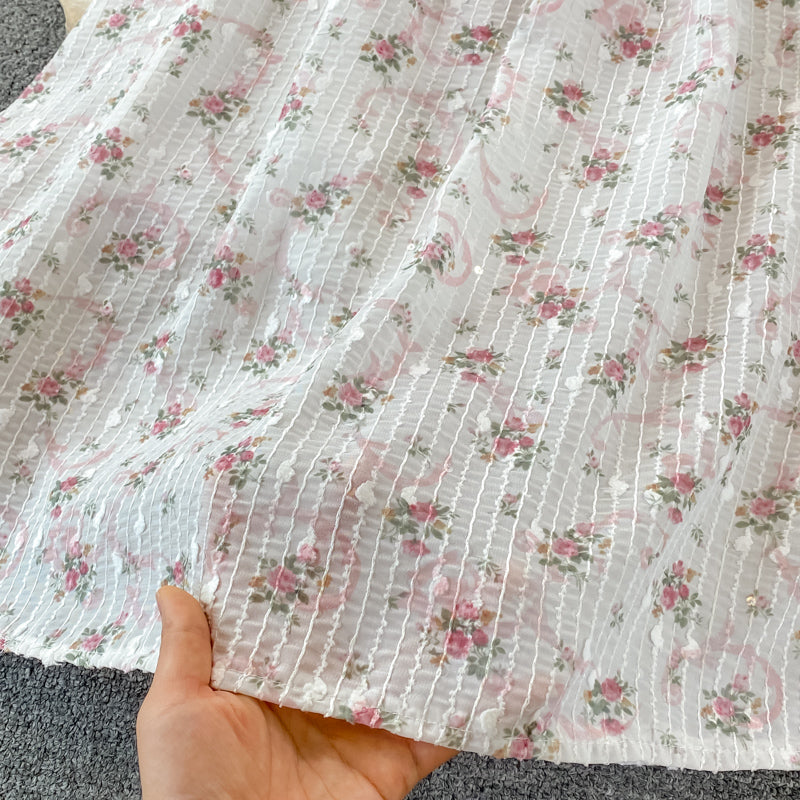 Sweet floral A line dress fashion dress  511