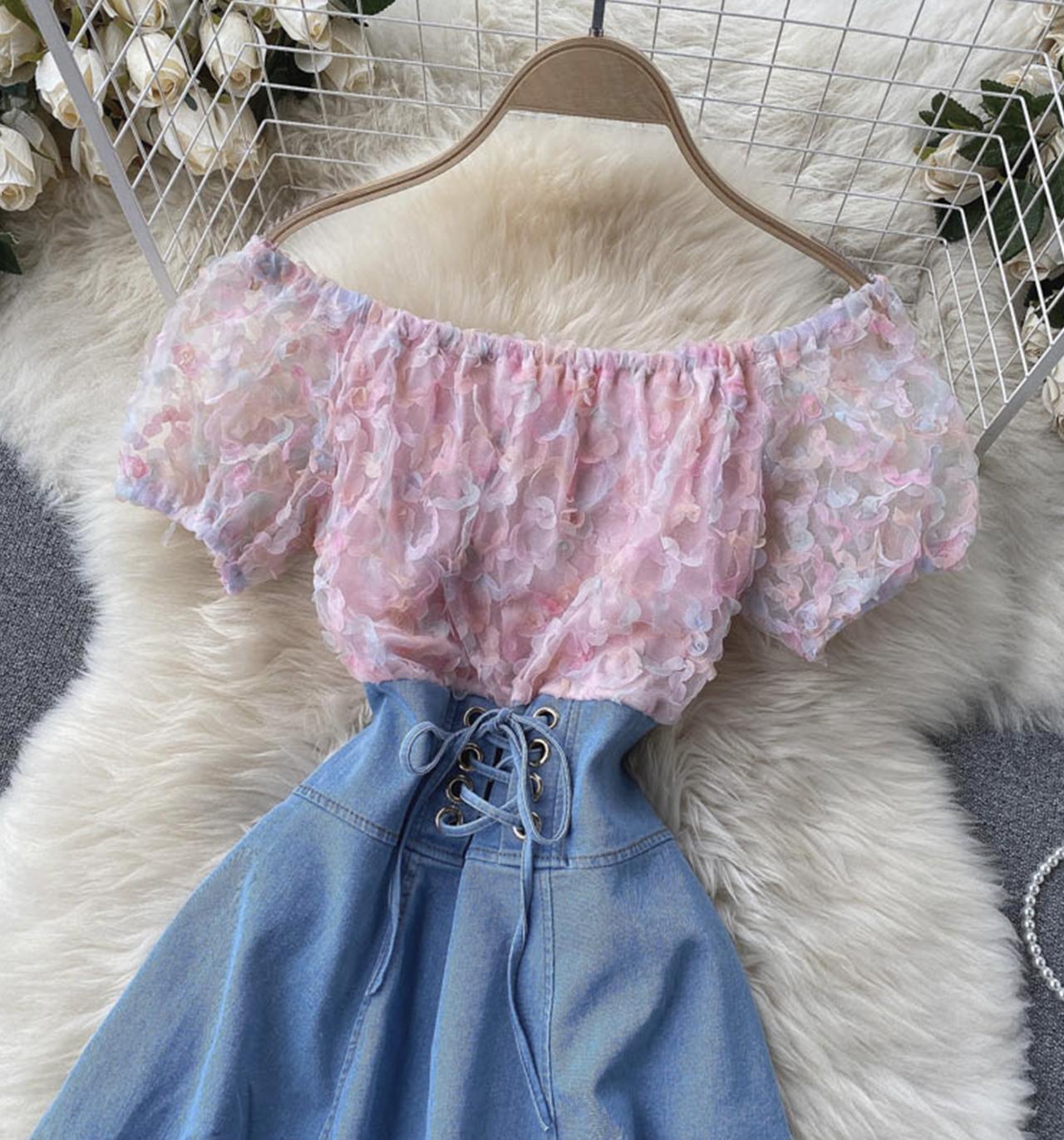 Lovely Aline patchwork dress  687