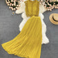A-Linie Chiffon Langarmkleid Modekleid 643