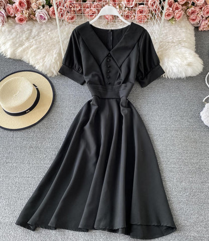 Cute A line short dress fashion dress  690