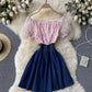 Lovely Aline patchwork dress  687