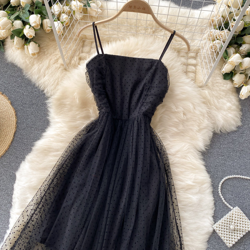 Black A line short dress fashion dress  460