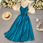 Cute v neck A line dress fashion dress  485