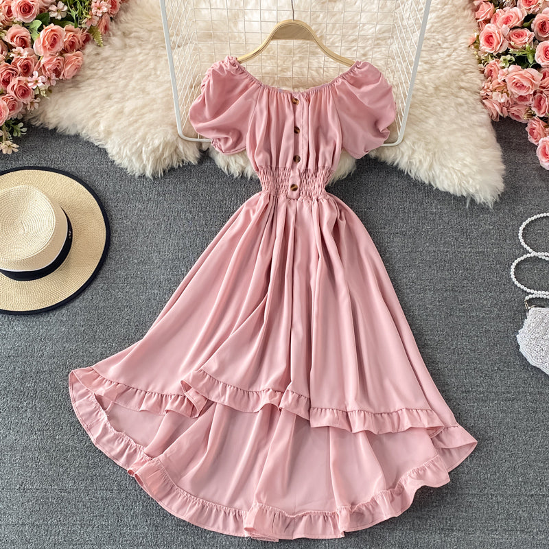 Cute A line high low dress fashion dress  622