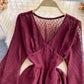 Cute v neck tulle short dress fashion dress  474