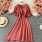 Cute round neck A line dress fashion dress  505