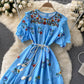 Cute lace short A line dress fashion dress  475