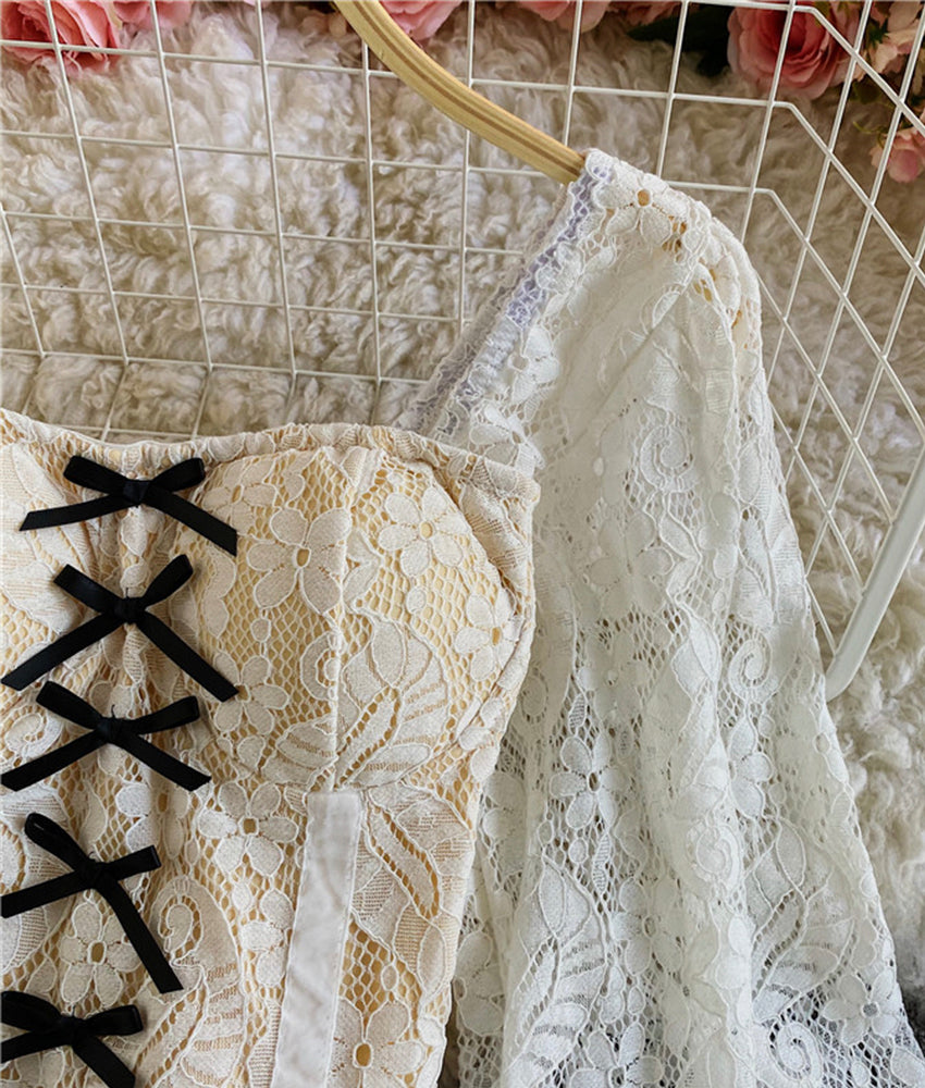 Tops long sleeve lace tops  350