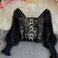 Tops long sleeve lace tops  350