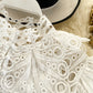 Retro hollow lace tops  374
