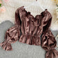Tops long sleeve velvet tops  379