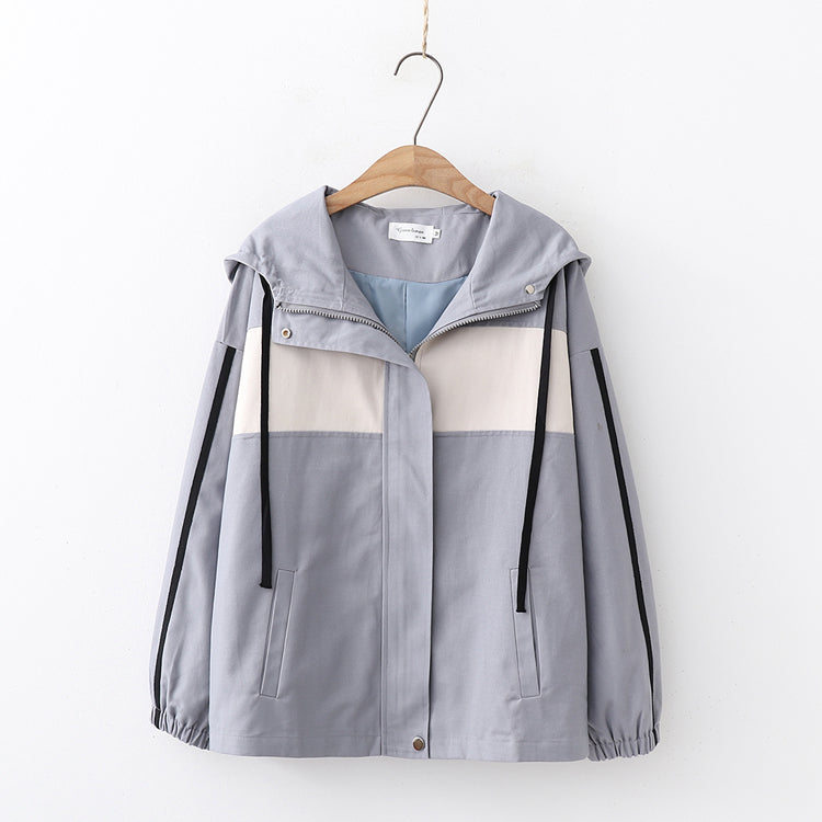 Schlichter Langarm-Hoodie 290