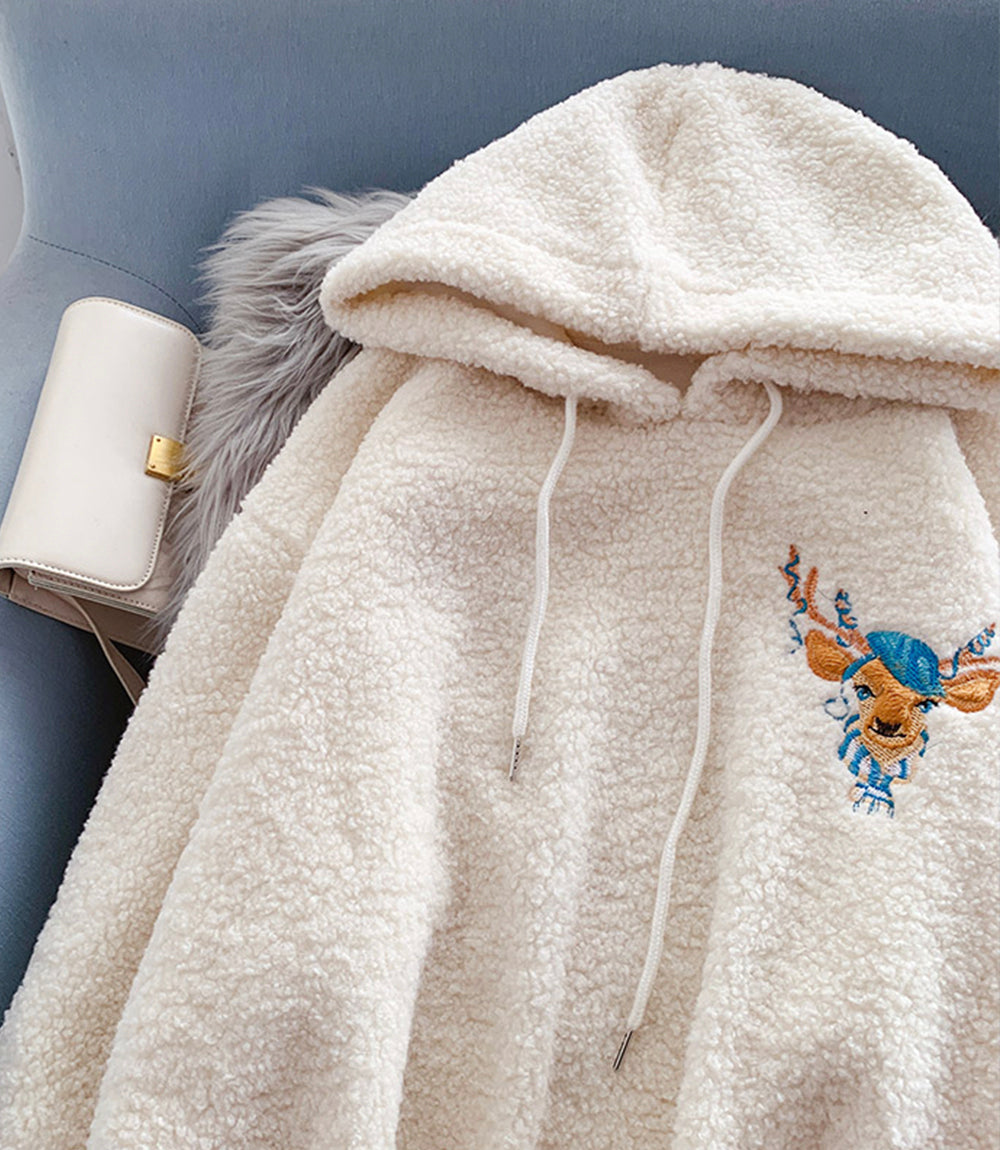 Cute lamb wool hoodie  217