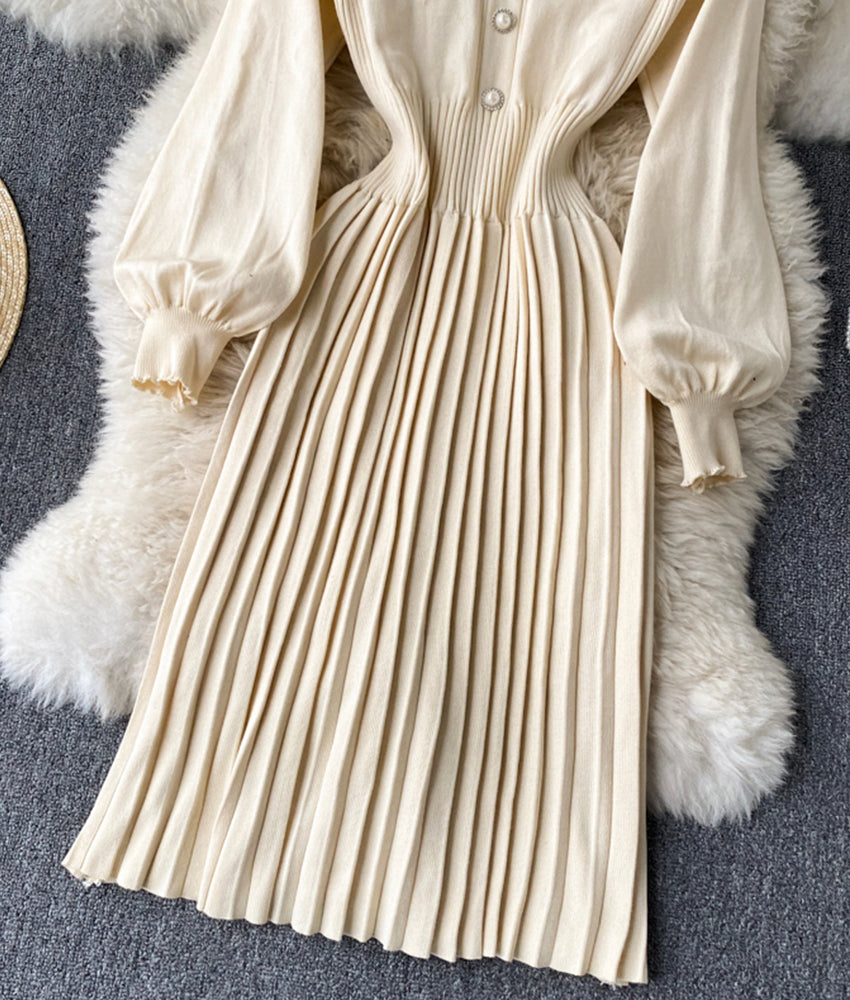 Cute long sleeve lapel sweater  174